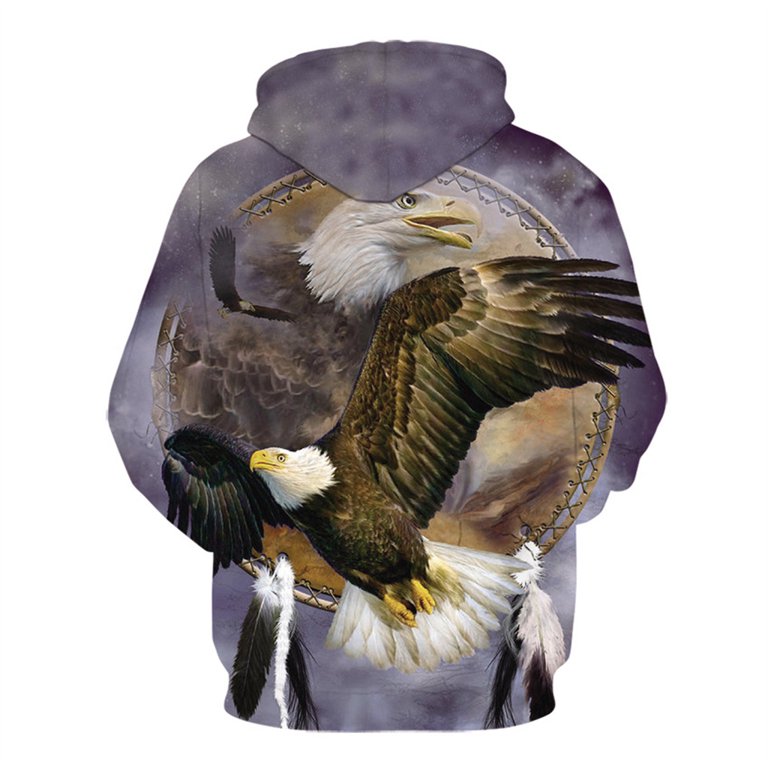 New Cool 3D American Flag Eagle Graphic Hoodies Sweatshirts for