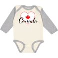 thumbnail image 3 of Inktastic Canada-heart and maple leaf Boys or Girls Long Sleeve Baby Bodysuit, 3 of 5