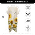 thumbnail image 6 of HELLHERO Women's Sunflower Dragonfly Kimono Cover Up - Vintage Botanical Print, Lightweight Breathable Beach Cardigan for Summer Vacation, Pool & Resort, 6 of 6