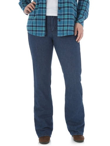 lee riders fleece lined bootcut jean