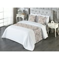thumbnail image 3 of Floral Bed Runner Set, Blossoming Roses with Leaves Romantic Vintage Style of Artwork Pastel Love, Decorative Bedding Scarf & 2 Pillow Shams for Hotels Homes, Queen, Grey and Pale Rose, by Ambesonne, 3 of 3