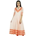 thumbnail image 1 of Bimba Women Flaired Anarkali Kurta Kurti Floral Spring Summer Maxi Long Blouse, 1 of 9