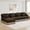 Brown black, variant on AOOWOW 131 "Comfy Chenille Leopard Print Sectional4-seater Sofa, Deep Seat Modular Couch with Tassel Trim, Easy Assembly, Green black