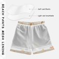 thumbnail image 3 of FORMRS Boys Swim Trunks Quick Dry Mesh Liner Boardshorts Sizes XS-XL, Beige Fall Acorns Pattern, 3 of 7