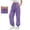 Purple, variant on LSLJS Sweatpants Women Wide Leg Drawstring Waisted Athletic Joggers Loose Solid Color Casual Work Pants with Pockets, S-2XL