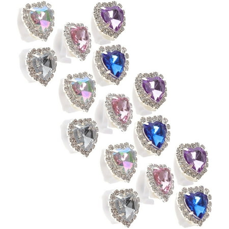 FRCOLOR 15 Pcs Rhinestone Shoe Jewelry Charm Gold Decoration Women s Fitness