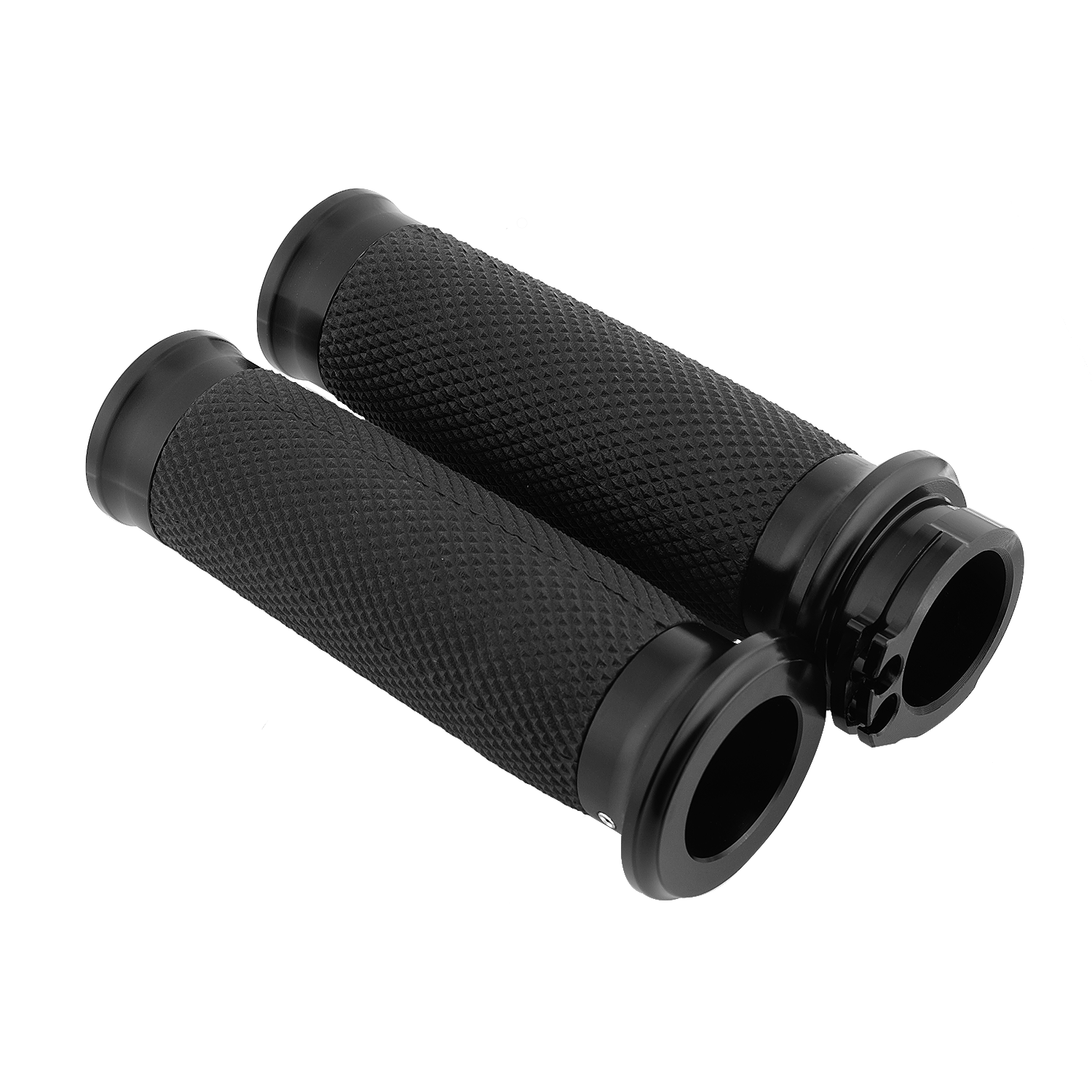 1" Black Handle Bar Hand grips Fit For Harley Touring Sportster XL883