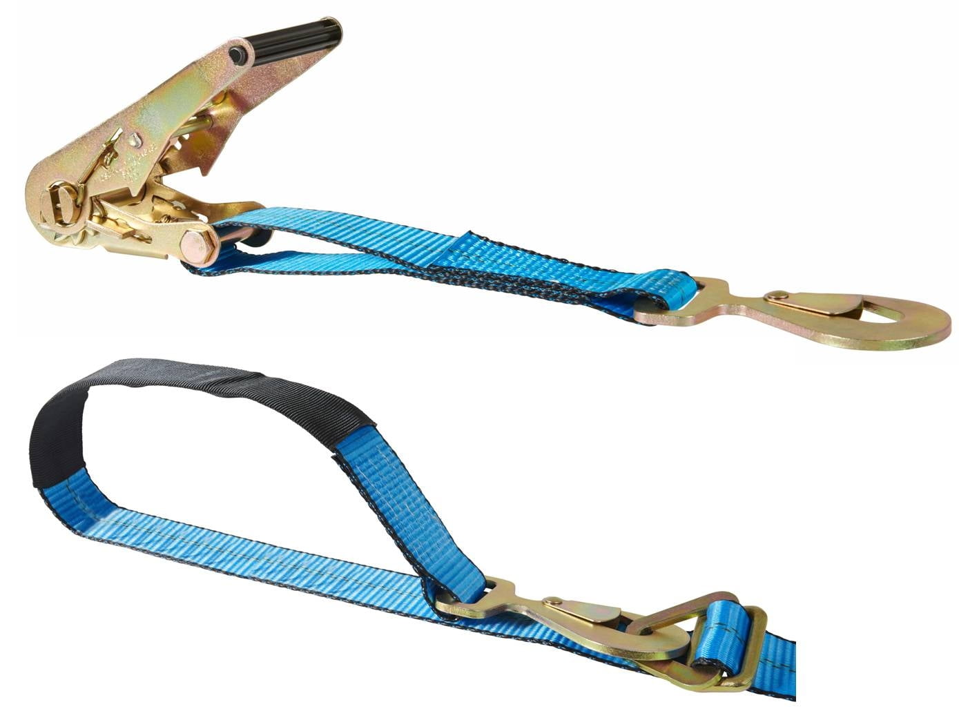 2"x8' Ratchet Axle Straps with Snap Hooks Race & Trailer Car Hauler