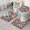 Multicolor Ethnic Mandala-2, variant on Purple Floral and Petal Pattern Bathroom Rugs Sets 3 Piece,Toilet Cover Set,Absorbent Non Slip Bathroom Mats Sets with U-Shaped Contour Rug Toilet Rug Set