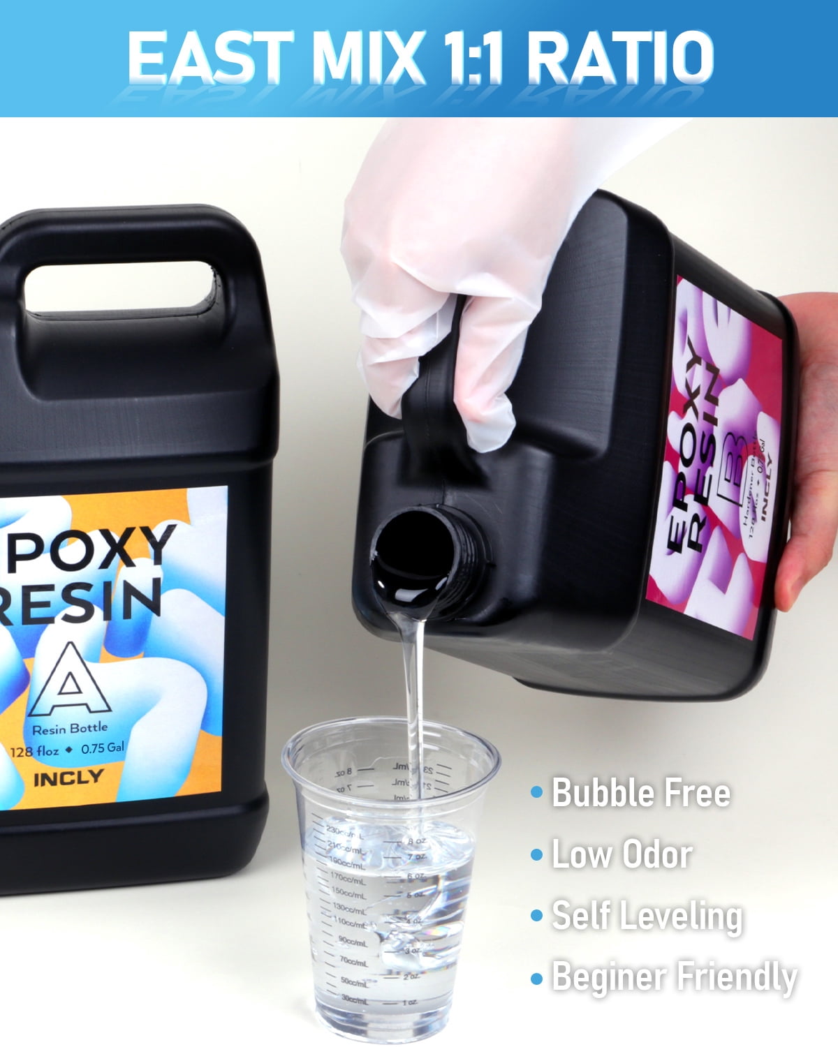 INCLY 1.5 Gallon Crystal Clear Epoxy Resin Kit with 24 Colors Mica Powder & Silicone Tools, Epoxy Resin Supplies, Casting & Coating for Jewelry Making, Craft Tabletop, Art Painting, Molds