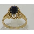 thumbnail image 3 of LBG British Made 9k Yellow Gold Natural Sapphire Womens Promise Ring - 33 size options - Size 4.75, 3 of 7