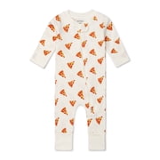 Monica + Andy Organic Cotton Gender Neutral Long Sleeve Baby One-Piece Pajama, Sizes Newborn - 24 Months