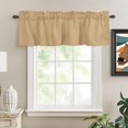 thumbnail image 2 of Pure Oatmeal Kitchen Valances for Windows, Modern Solid Color Minimalist Art Bathroom Window Valances 60x18 Inch Rod Pocket Window Treatments Valance Curtains for Living Room Bedroom Decor, 2 of 9