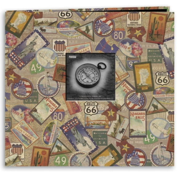 Pioneer Travel Post Bound Album 12"X12"-Travel Stickers