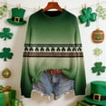 thumbnail image 2 of St Patricks Day Sweater Women Long Sleeve Crewneck Irish Oversized Pullover Plus Size Sweater, 2 of 8