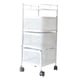 thumbnail image 2 of Estante de cocina giratorio Multiusos Organizador de Estantes Carro con ruedas Carro de almacenamiento para lavadero Cocina Garaje 3 niveles y blanco, 2 of 9