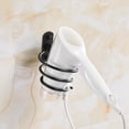 thumbnail image 7 of Hair Dryer Holder,Wall Mounted Spiral Hair Dryer Shelf,Bathroom Stainless Steel Hair Dryer Bracket,Self-Adhesive Hair Dryer Storage Rack (Black), 7 of 7