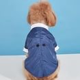 thumbnail image 6 of Harikaji Small Dog Tuxedo Suit with Bow, Dog Wedding Formal Suit with Leash Hole, Dog Festival Costume Coat Prince Gentleman Clothes for Small Medium DogsBlue M:Chest Girth 15.7",Weight 6-8LB, 6 of 7