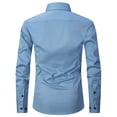 thumbnail image 4 of TANSILING Men's White Dress Shirt Slim Fit Button Down Long Sleeve Casual Business Shirt, 4 of 6