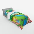 thumbnail image 3 of Ambesonne Cartoon Bedding Set 4 Pcs, Little Girl Calming Nature, Queen, Multicolor, 3 of 3