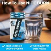 BPI Sports Nite Burn, Nighttime Fat Burner & Sleep Support, Keto Friendly, 30 Capsules