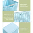 thumbnail image 4 of Wosthever Cesta de almacenamiento apilable, organizador de plástico duradero para dormitorio o cualquier habitación, organizador de dormitorio, Almacenamiento y organización del hogar rosa L, 4 of 6