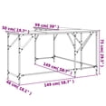 thumbnail image 4 of vidaXL Desk Black 149x149x75 cm Engineered Wood, 4 of 5
