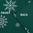 thumbnail image 7 of Snowflake Foil Print Tier Curtains - 36 Inch Length, Rod Pocket Green Christmas Curtains for Kitchen, 26" W x 36" L, 2 Panels, 7 of 7
