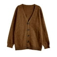 thumbnail image 3 of Langwyqu V-Neck Men Long Sleeve Solid Casual Spring Fall Button Knit Cardigan, 3 of 5