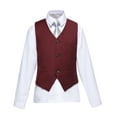 thumbnail image 2 of Boys 2-Piece Formal Wear Set Suit Vest Pants Perfect for Wedding Pageboy Coming of Age Ceremony or Graduation Performance, 2 of 6