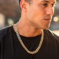 thumbnail image 2 of LIFETIME JEWELRY 11.5mm Flat Cuban Link Chain Necklace for Men 24k Real Gold Plated (18 inches), 2 of 7