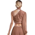 thumbnail image 2 of iiniim Women Shiny Rhinestone Dance Top Ballet Dance Adult Contemporary Shiny Crop Tops DustyPink S, 2 of 5