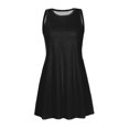 thumbnail image 4 of Womens Dresses Summer Sleeveless Beach Solid Color Backless Camisole Beach Mini Sun Casual Dress Dark Gray M, 4 of 4