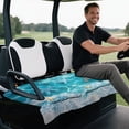 thumbnail image 4 of KUIFORTI Turtle Brown Golf Cart Seat Blanket Covers Travel Sports Golf Cart Accessories Warp Knitted Terry Fabric Breathable Compatible with EZGO and More 2 Person Seats Golf Carts, 4 of 7