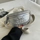 thumbnail image 2 of Bolso de pecho para mujer Bolso de mano con patrón de cocodrilo de PU Bolso de cinturón de color sólido (Plata) Ndcxsfigh Para Estrenar, 2 of 4