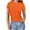 Orange, variant on Admvng Casual Tops for Women Plus Size Round Neck Short Sleeve Summer Basic Top Blouses S-2XL