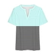 thumbnail image 5 of Summer Saving! Ashirexll Summer Shirts for Women, Womens Tops Casual, Plus Size for Women V-Neck Blouse Casual Loose Summer Short Sleeve Blouse, 5 of 5