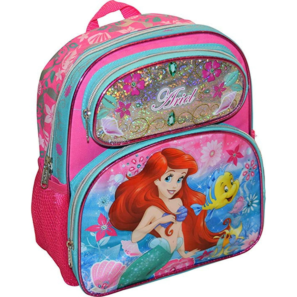 Disney Princess Little Mermaid Ariel Girl's Embossed 12.5" School
