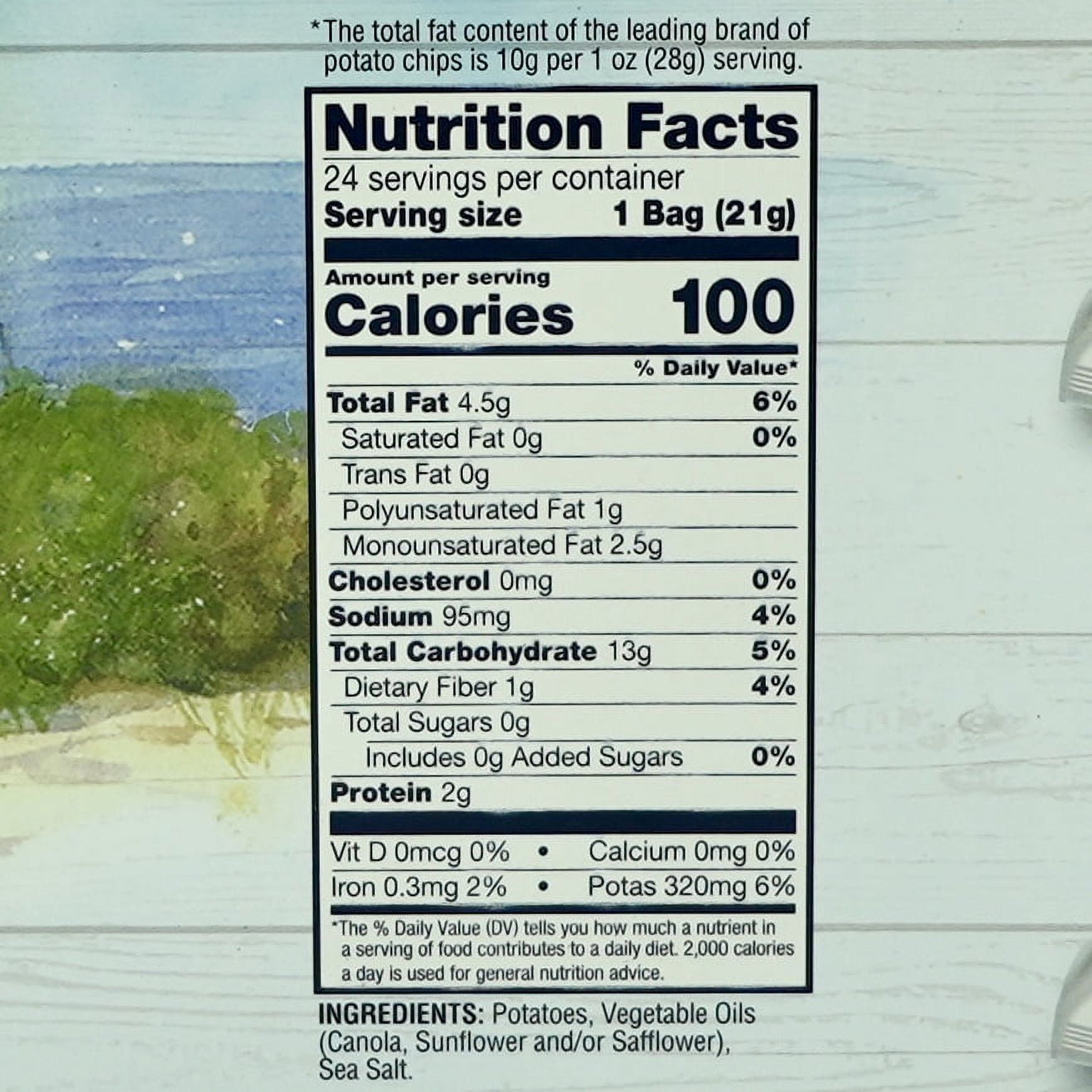 Cape Cod Kettle Cooked Potato Chips, Original Flavor, 40% Reduced Fat, 24 - 0.75 oz Bags.