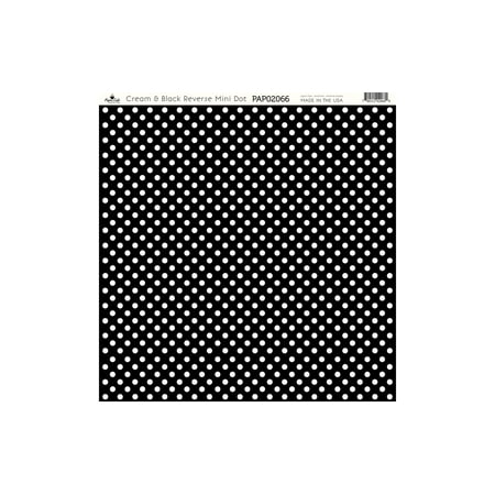 UPC: 0740512020669 | Paper Cafe Cardstock 12 x 12  Cream & Black Reverse Mini Dot 15pc
