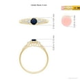 thumbnail image 5 of ANGARA Natural Aeon Sapphire & Diamond Three Stone Engagement Ring in 14K Yellow Gold for Women (Size-4mm) | September Birthstone, Anniversary, Jewelry Gift for Women | Natural Sapphire Ring, 5 of 10