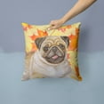 thumbnail image 2 of Carolines Treasures BB9979PW1414 Fawn Pug Fall Fabric Decorative Pillow  14Hx14W multicolor, 2 of 4