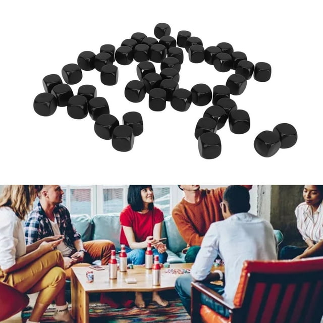 Black , 50PCS Mini Set Plastic for Board Games DIY Sticker Math Teaching Party