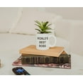 thumbnail image 6 of The Office "World's Best Boss" 3-Inch Ceramic Mini Planter With Artificial Succulent, 6 of 6
