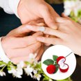thumbnail image 1 of Fugacal Red Rose Jewelry Box Wedding Gift Case Earrings Storage Display, 1 of 8
