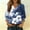 Navy2, variant on Danhjin Button Down Shirts for Women Plaid 3/4 Sleeve Loose Fashion Shirts Casual Going out Fall Summer Spring Tops
