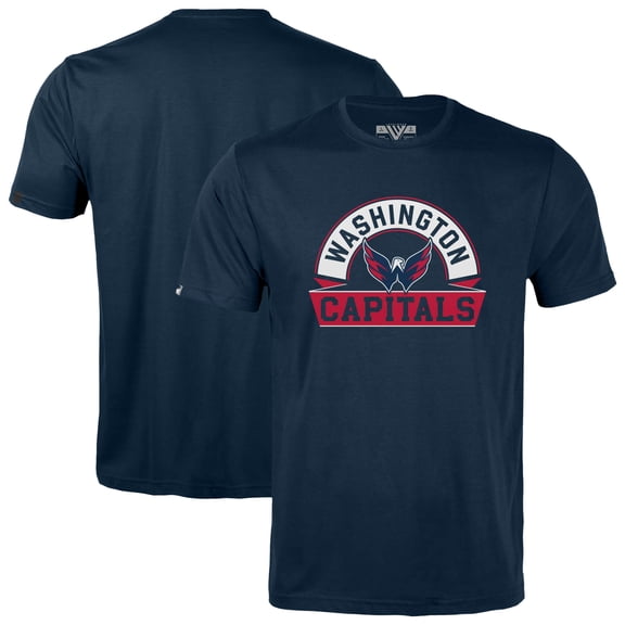 Youth Levelwear Navy Washington Capitals Little Richmond Banner Arch T-Shirt