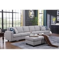 thumbnail image 2 of Six Seat Fabric Reversible Modular Sofa & Two Ottoman-Light Gray, 2 of 9
