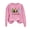 Pink, variant on WREESH Womens Fashion Christmas Sweatshirt Casual Crewneck Sweatshirt Print Pullover Loose Fit Long Sleeve Tops Christmas Top Loose Fitting Sweater Green