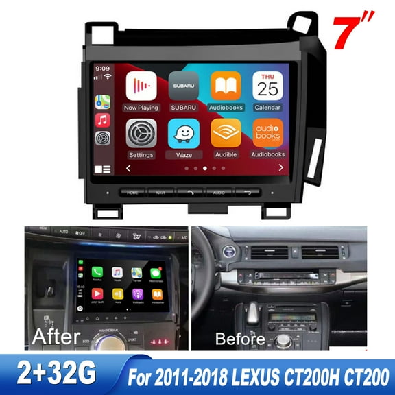 Zcargel Android 13 for 2011-2018 LEXUS CT200H CT200 Car Stereo Wireless/Wired Carplay Android Auto GPS Navigation 7" IPS Touchscreen RDS Steering Wheel Control Free Rear Camera